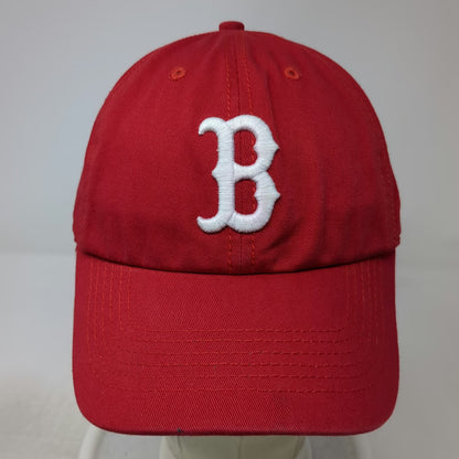 Boston Red Sox MLB 47 Brand Baseball Cap Red One Size Leather Strap Green Brim