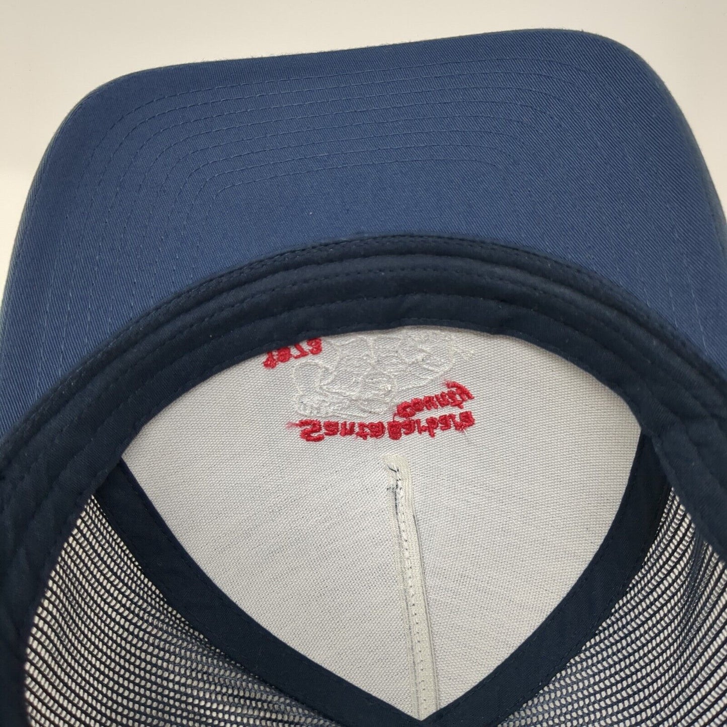 Santa Barbara County Snapback Trucker Hat Blue One Size Mesh Back Yupoong