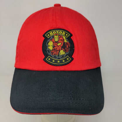 Marvel Boy's Slideback Hat Red Adjustable Embroidered Iron Man Honor Logo