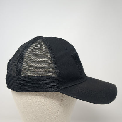 Highland Tactical Snapback Trucker Hat Black One Size USA Flag Mesh Back