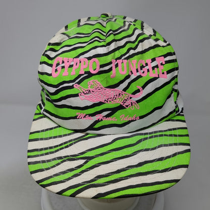 Mohr's 5 Panel Green Zebra Hat One Size Snapback Pink Gyppo Jungle Idaho