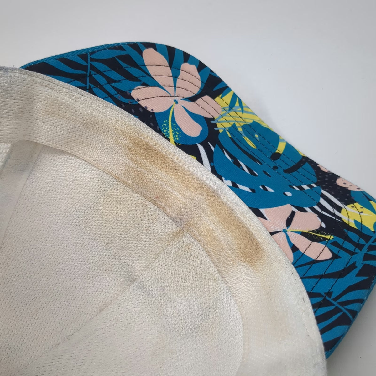 Boco Gear Trucker Hat Blue White One Size Carlsbad Marathon Tropical Floral Hat