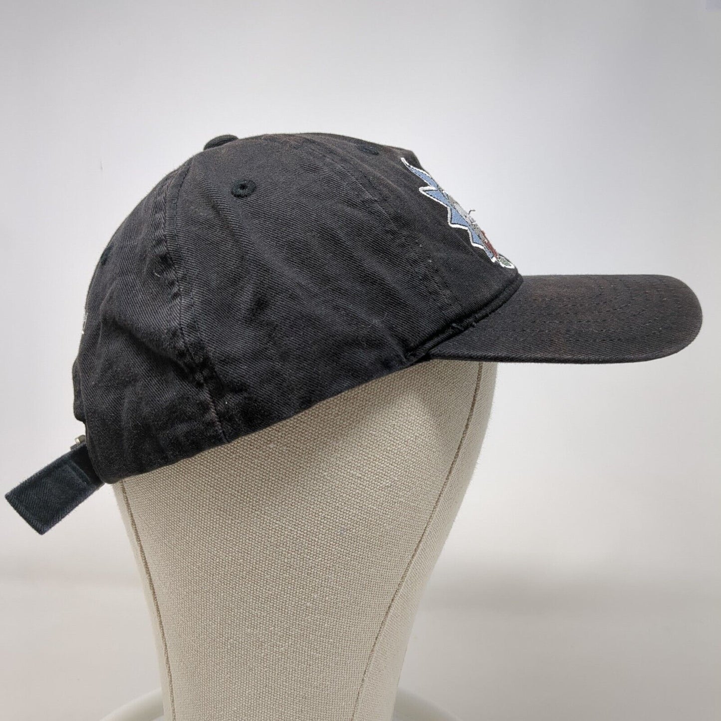Rick And Morty Slideback Hat Black OSFA Adjustable Embroidered Adult Swim