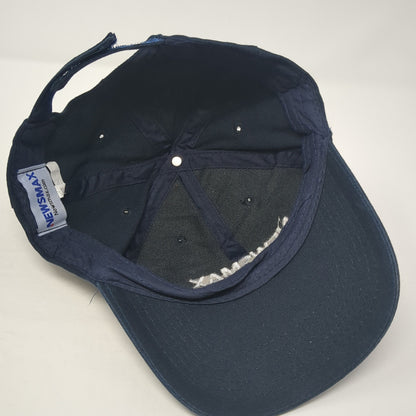 Newsmax Strapback Baseball Cap Blue One Size Adjustable Embroidered 6 Panel