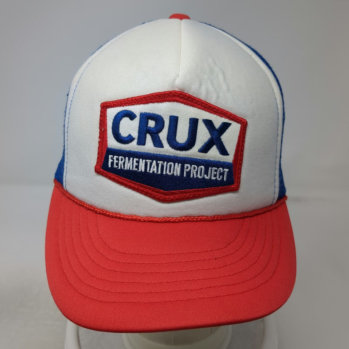 Cobra Crux Fermentation Project Trucker Hat White Blue Red One Size Snapback