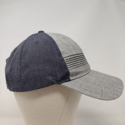 Simplot Patch Strapback Hat Gray OSFA Adjustable Colorblock 6 Panel