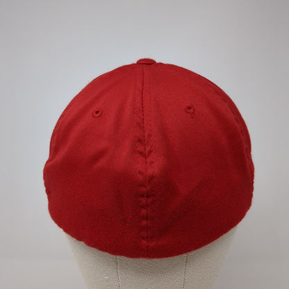 James Duda Excavating We Move The Earth Fitted Hat Red One Size Flexfit Yupoong