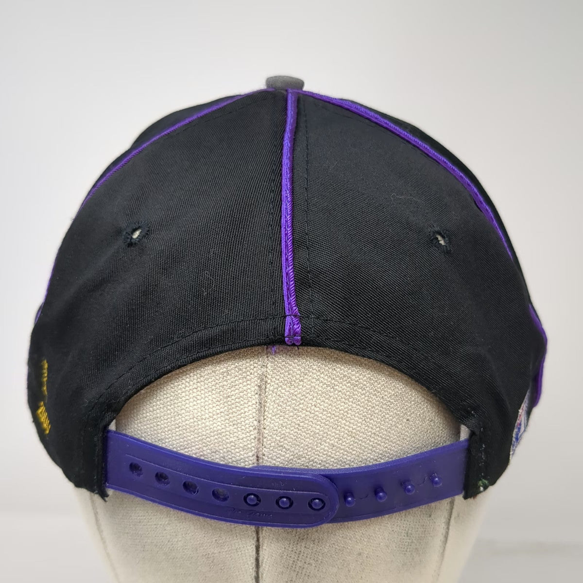 Utah Jazz NBA The Game Snapback Hat Black Gray Purple Green Underbrim Vintage