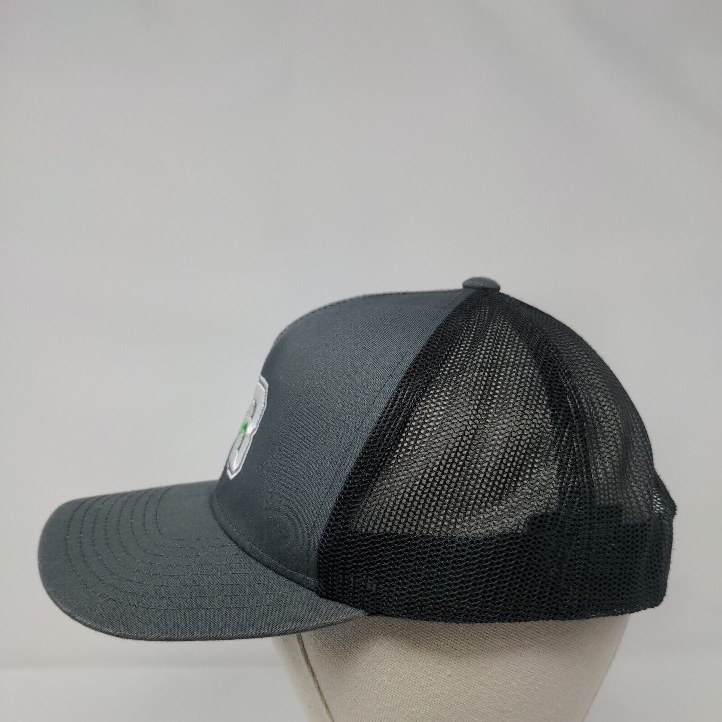 EB Snapback Trucker Hat Gray One Size Adjustable Mesh Back Pacific Headwear