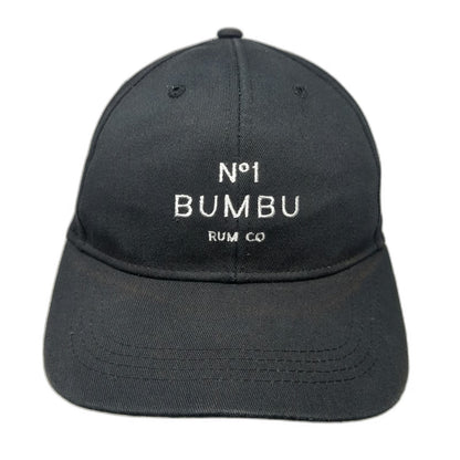 Bumbu Rum Co. Snapback Hat Black One Size Embroidered Logo Cotton 6 Panel Cap