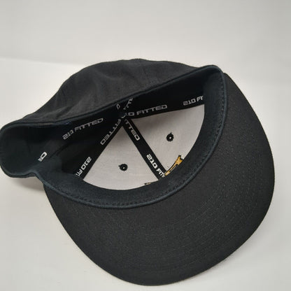 Bishop Kelly 210 Fitted Hat Black S/M Embroidered 6 Panel Port Authority