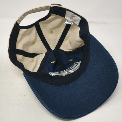 NFL Team Apparel Seattle Seahawks Blue Beige One Size Cap Hat Contrast Stitching