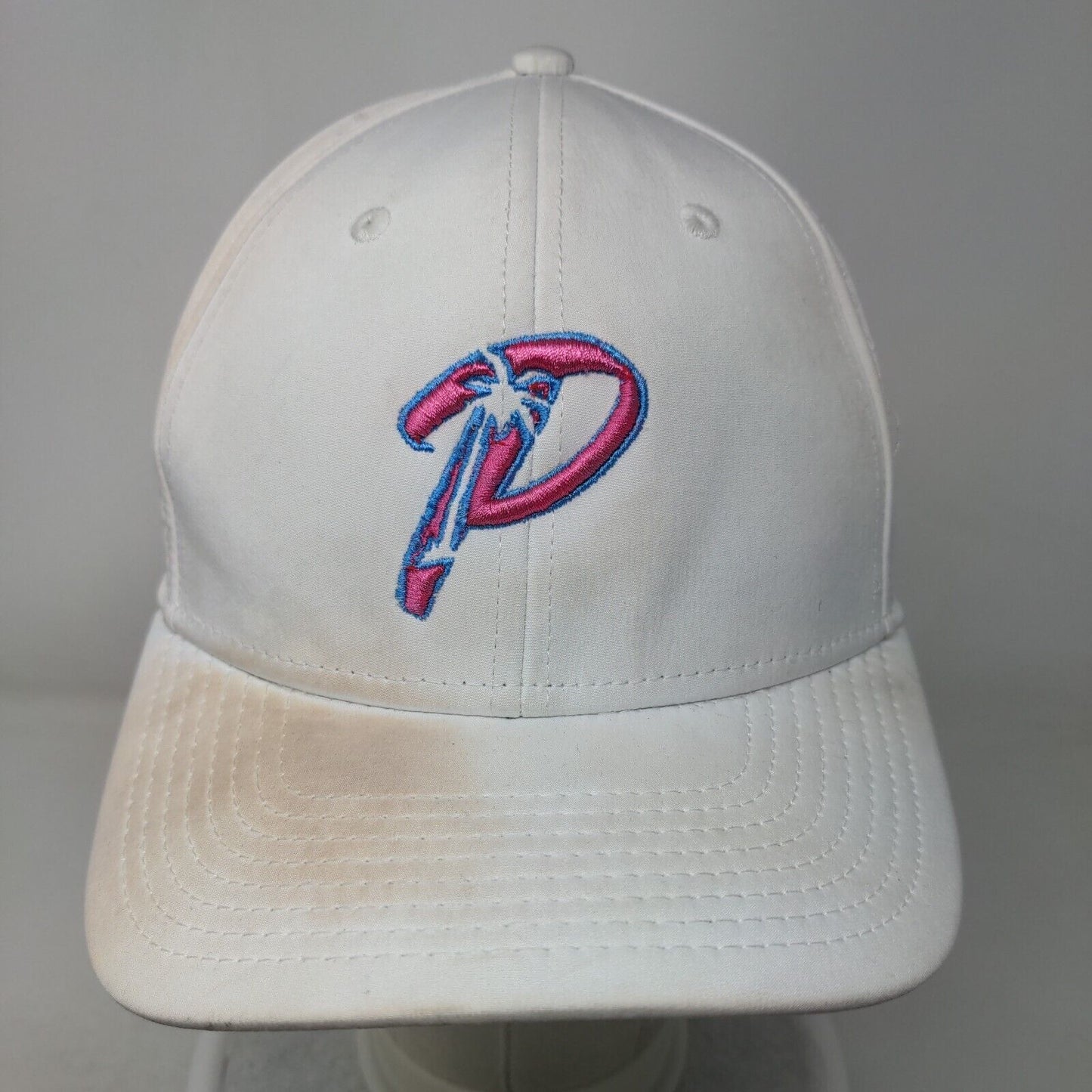 Domeheadwear.co Fitted Hat White S/M Style XXIX Embroidered Vented Holes