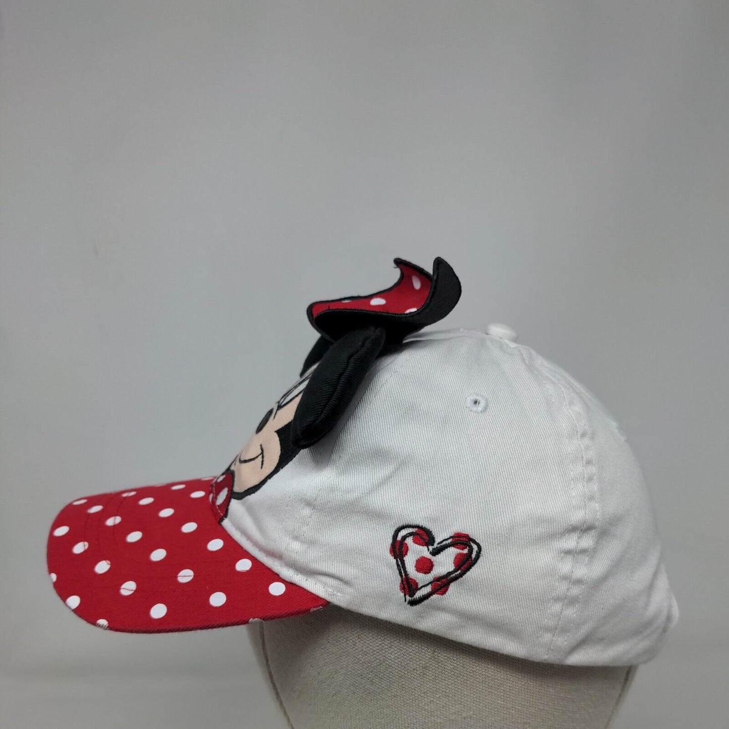 Disney Minnie Mouse Strapback Hat Multi One Size Embroidered Polka Dot