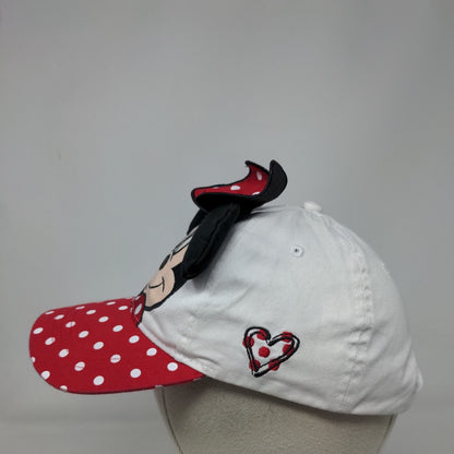 Disney Minnie Mouse Strapback Hat Multi One Size Embroidered Polka Dot