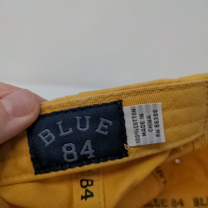 Brundage Mtn McCall ID Slideback Hat Yellow OSFA Adjustable Blue 84
