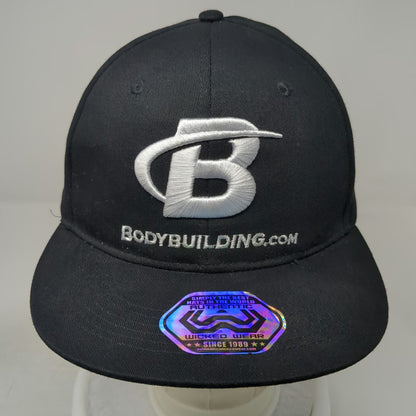 Wicked Wear Snapback Hat Black One Size Bodybuilding Logo Gym Fitness Flat Brim