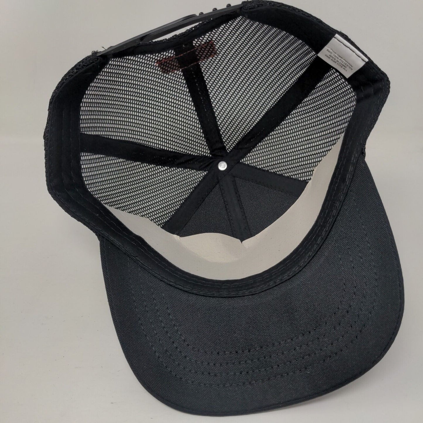 Camp Chef Snapback Trucker Hat Black OSFA Adjustable Mesh Back 6 Panel Cotton