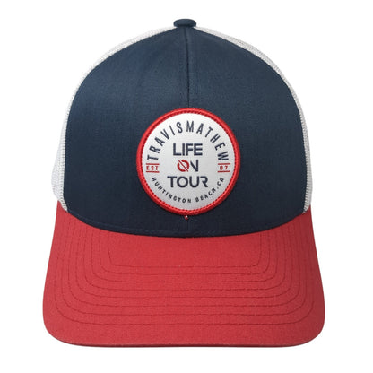 Travis Mathew Life On Tour Snapback Trucker Hat Multi One Size Mesh Back