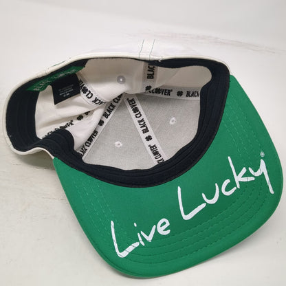 Black Clover Baseball Cap Green White M Live Lucky Clover Stretch Fit Hat