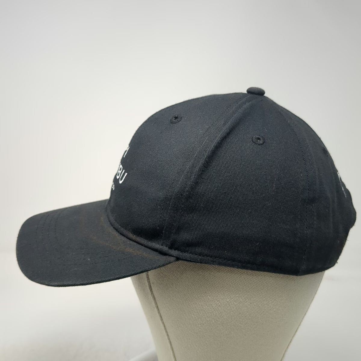 Bumbu Rum Co. Snapback Hat Black One Size Embroidered Logo Cotton 6 Panel Cap