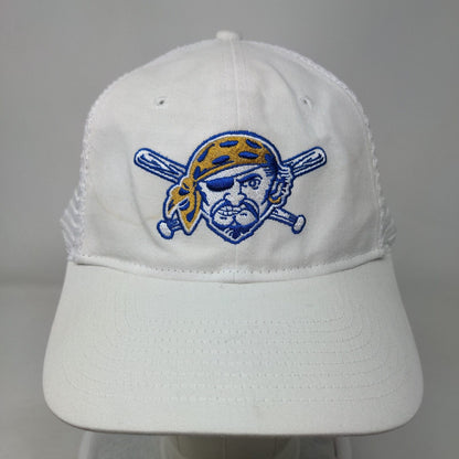 Pirate Forever #21 Snapback Trucker Hat White OSFA Embroidered Mesh Back