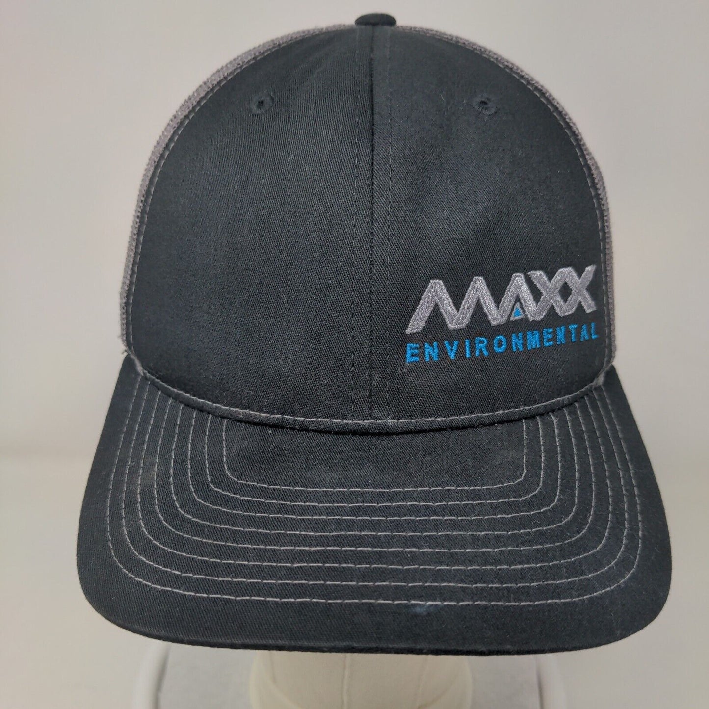 Maxx Environmental Snapback Mesh Back Trucker Hat Black One Size Colorblock