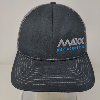 Maxx Environmental Snapback Mesh Back Trucker Hat Black One Size Colorblock