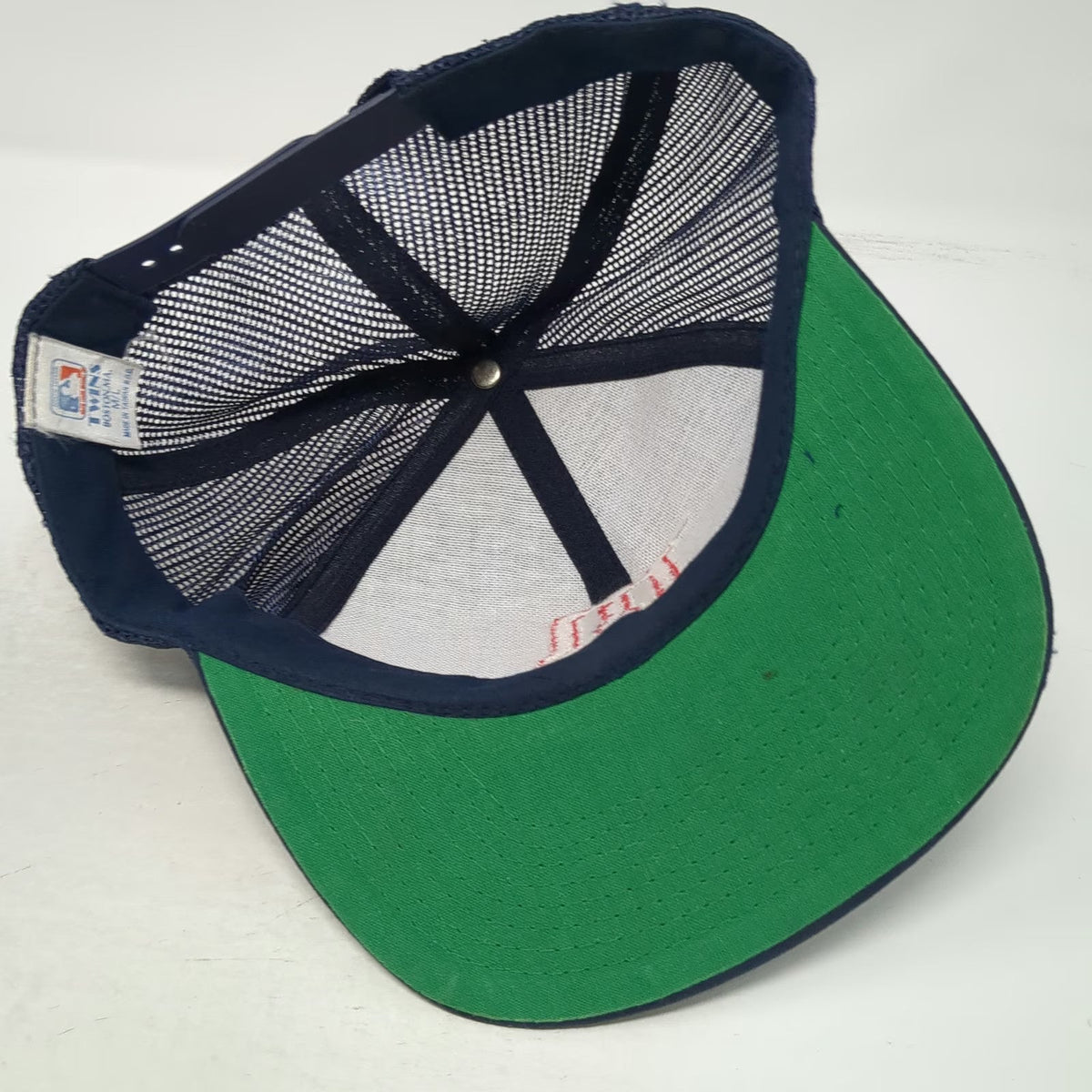 Minnesota Twins MLB Baseball Blue L Trucker Hat Mesh Snapback Vintage