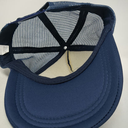 Bumble Snapback Trucker Hat Blue One Size Foam Mesh Rope Brim Honeycomb Logo