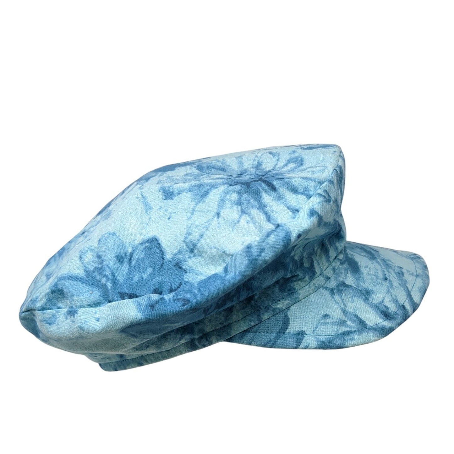 Custom Design By Lois Newsboy Cap Hat Blue One Size Tie Dye Blank