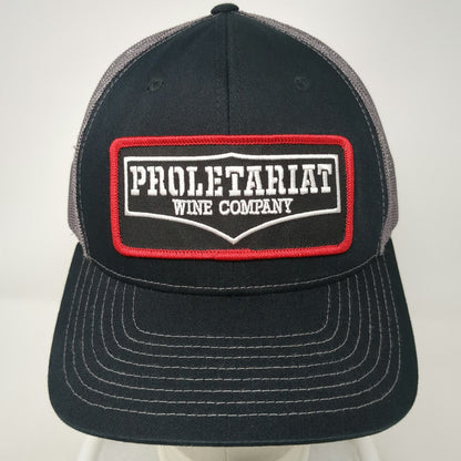 Richardson Trucker Hat Black One Size Proletariat Wine Company Mesh Snapback