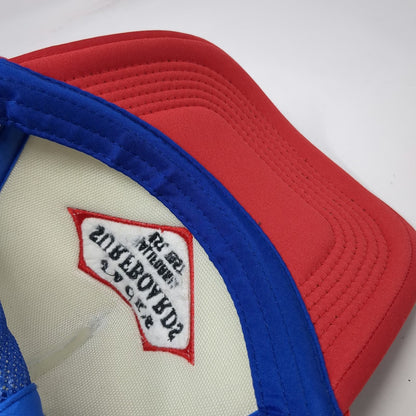 Jack's Surfboards Trucker Hat White Blue Red OSFM California Mesh Back Rope Logo