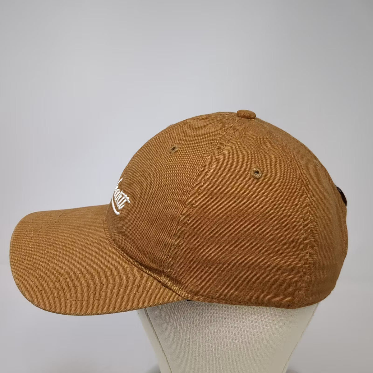 Carhartt Baseball Cap Brown One Size Script Embroidered Canvas Slideback Hat
