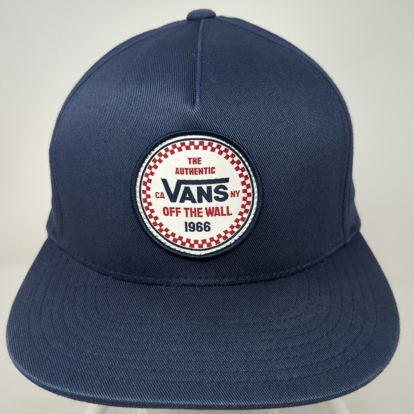 Vans 5 Panel Blue One Size Snapback Patch 1966 Checkerboard Authentic Hat