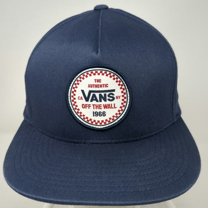 Vans 5 Panel Blue One Size Snapback Patch 1966 Checkerboard Authentic Hat