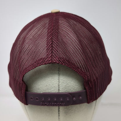 Richardson Trucker Hat Beige Purple One Size Mesh Snapback Coffee Logo Cafe PB