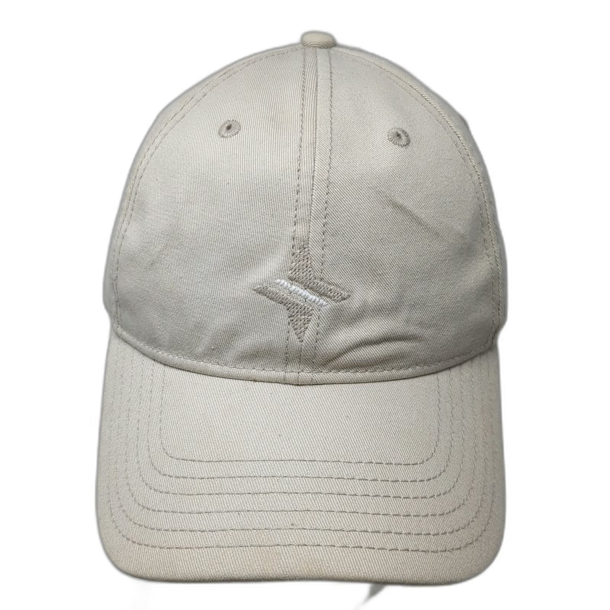 Harding Lane Tuckernuck Baseball Cap Beige One Size Cotton Slideback Hat Logo