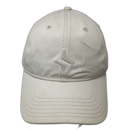 Harding Lane Tuckernuck Baseball Cap Beige One Size Cotton Slideback Hat Logo