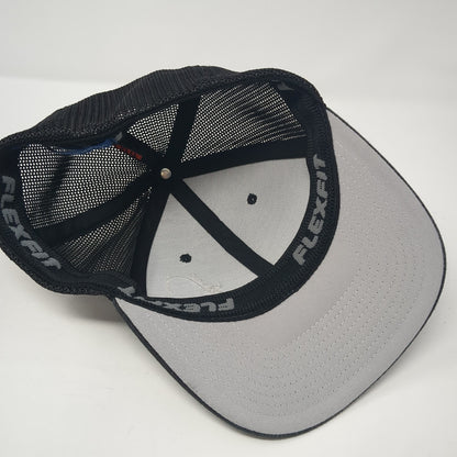 Hanging Arrow Fitted Trucker Hat Black Medium Lightweight 6 Panel Port Authority