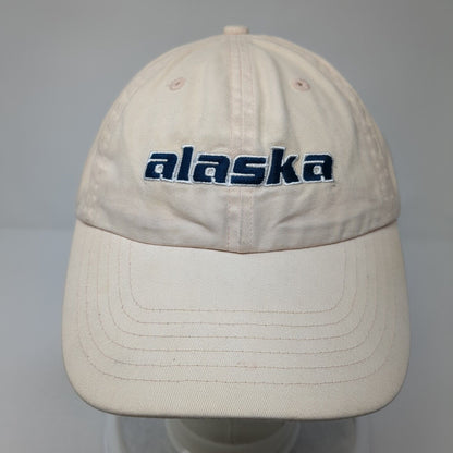 Alaska Spell Out Slideback Hat Tan One Size Adjustable Embroidered