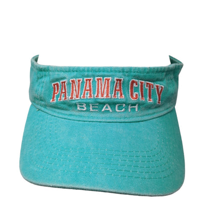 Panama City Beach Sun Visor Hat Blue OS Adjustable Embroidered Alvin's Island