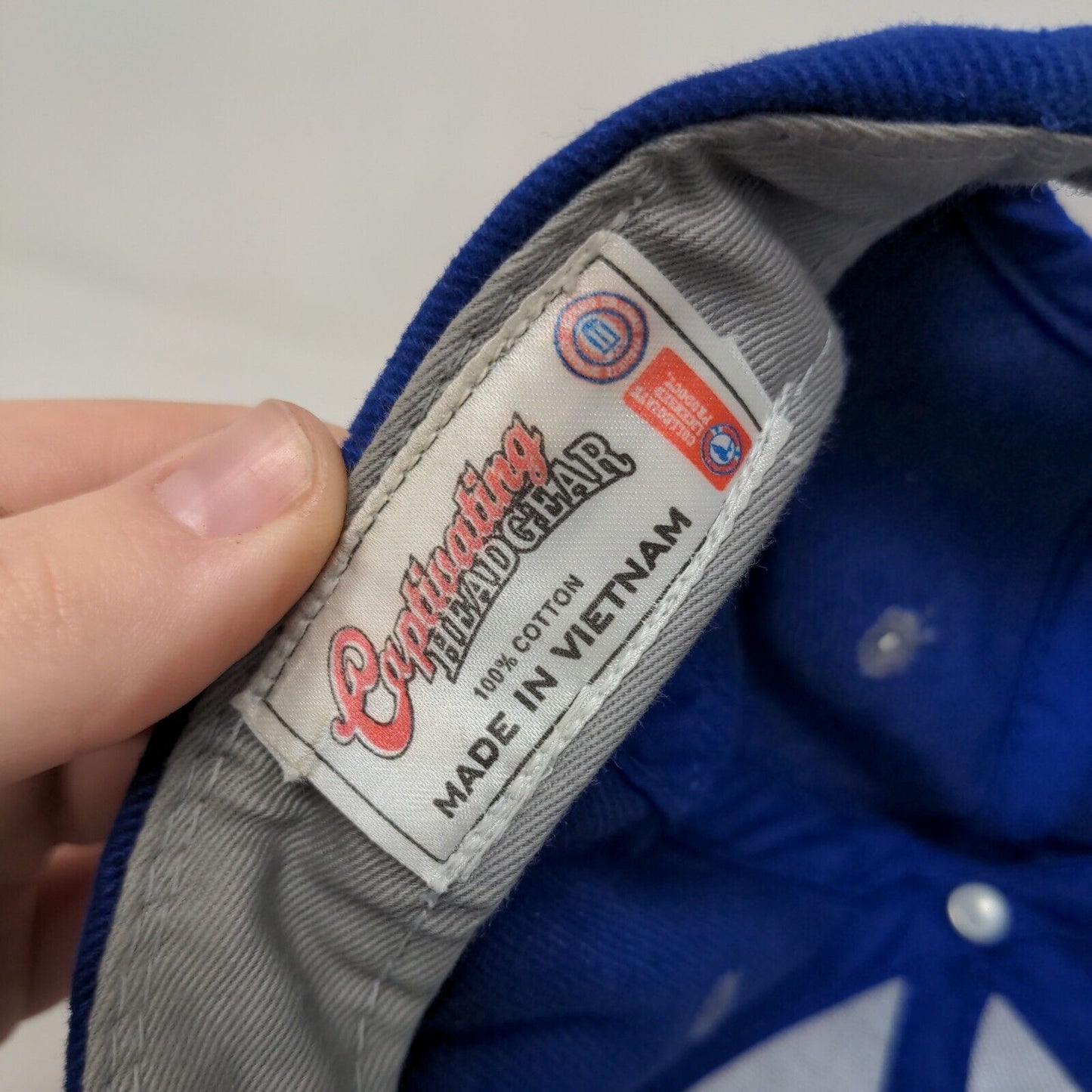 Captivating Headwear Men's Strapback Hat Blue Kentucky Wildcats Embroidered Logo