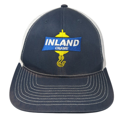 Inland Crane Snapback Trucker Hat Blue One Size Mesh Back Richardson