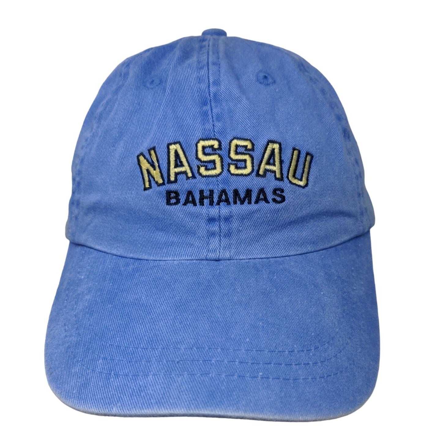 Nassau Bahamas Slideback Hat Blue OSFA Adjustable Embroidered 6 Panel