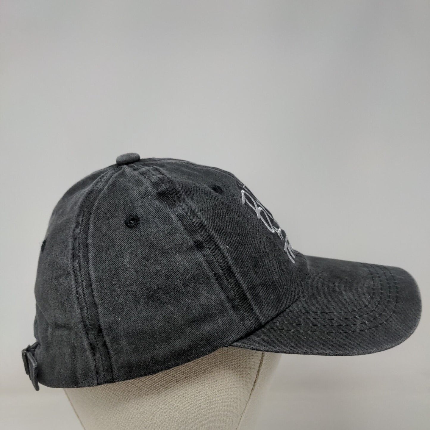 Bride Tribe Slideback Hat Gray One Size Embroidered Adjustable Cotton