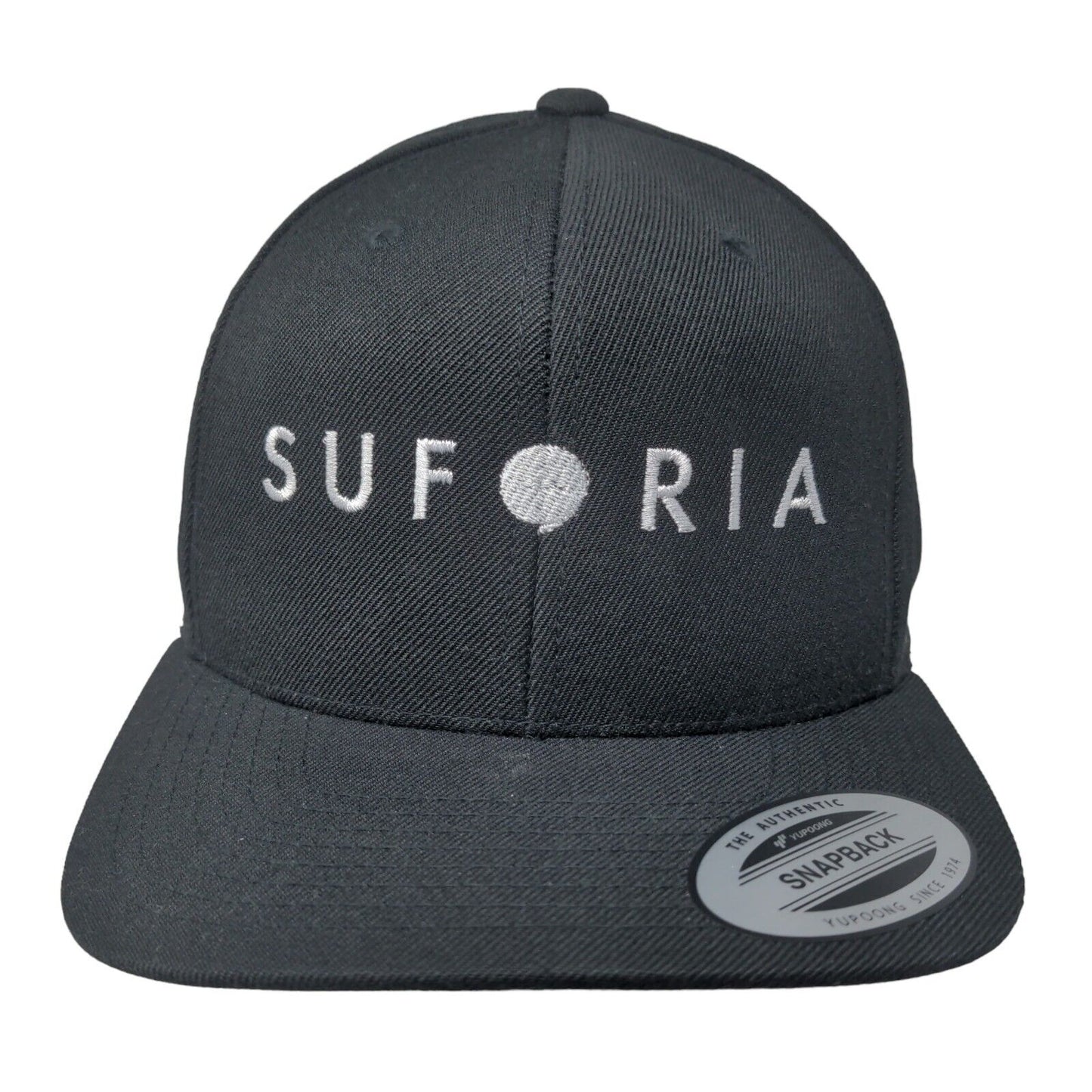Suforia Snapback Hat Black One Size Embroidered The Classics Yupoong