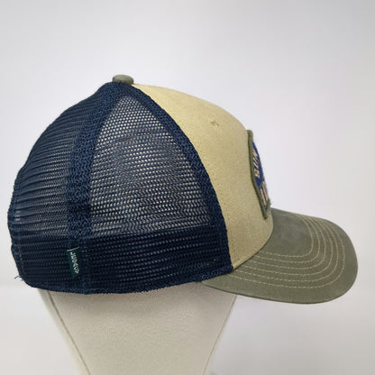 Legacy Sun Valley Idaho Mountain Patch Trucker Hat Beige Blue Gray One Size