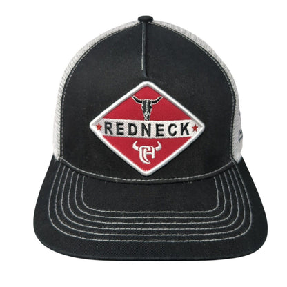 Redneck Snapback Mesh Back Trucker Hat Black One Size Cowboy Hardware