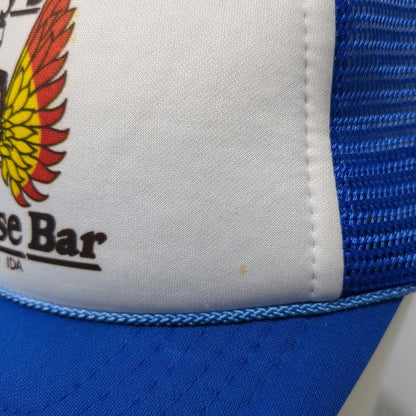 Blue White Trucker Hat One Size Mesh Snapback Avery's Iron Horse Bar Pocatello